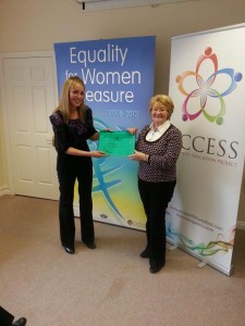 Mary Lawlor receiving her ECDL Expert Award