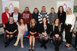 Access 2000 QQI Level 4 Awards in Employment Skills in Westgate Computer Centre on Friday evening.
Back; Mary Molloy, Ann Redmond, Damien Breen, Brian Browne. Adrian Cleary, Stephen Fenlon, Aoife O'Ruaraidh and Marian Donegan.
Front; Margaret Cullen, Ricky Dunne, Natasha Brennan Kehoe, Samantha Sludds and Amy Banville.